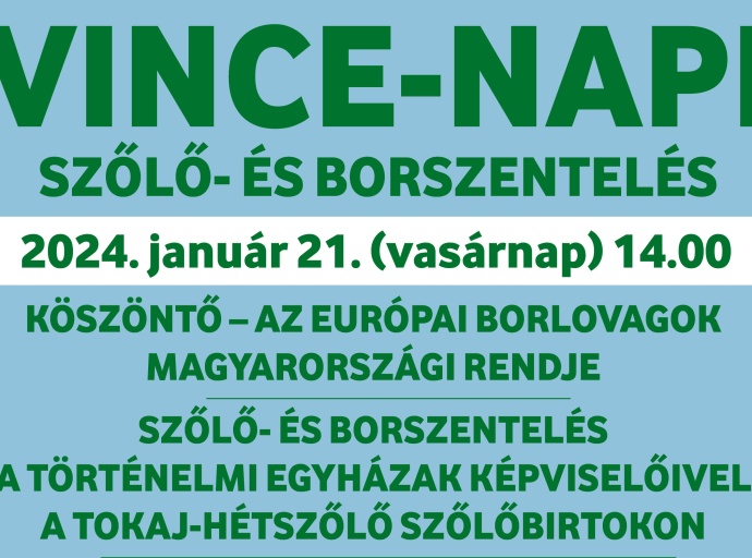 Vince-napi szőlő- és borszentelés