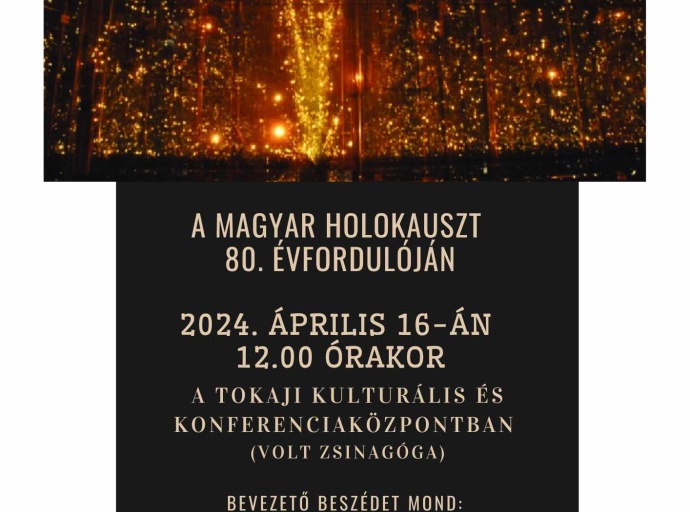 Megemlékezés a Magyar Holokauszt 80. évfordulójára