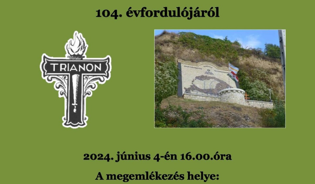Megemlékezés a Trianoni Békediktátum 104. évfordulójára