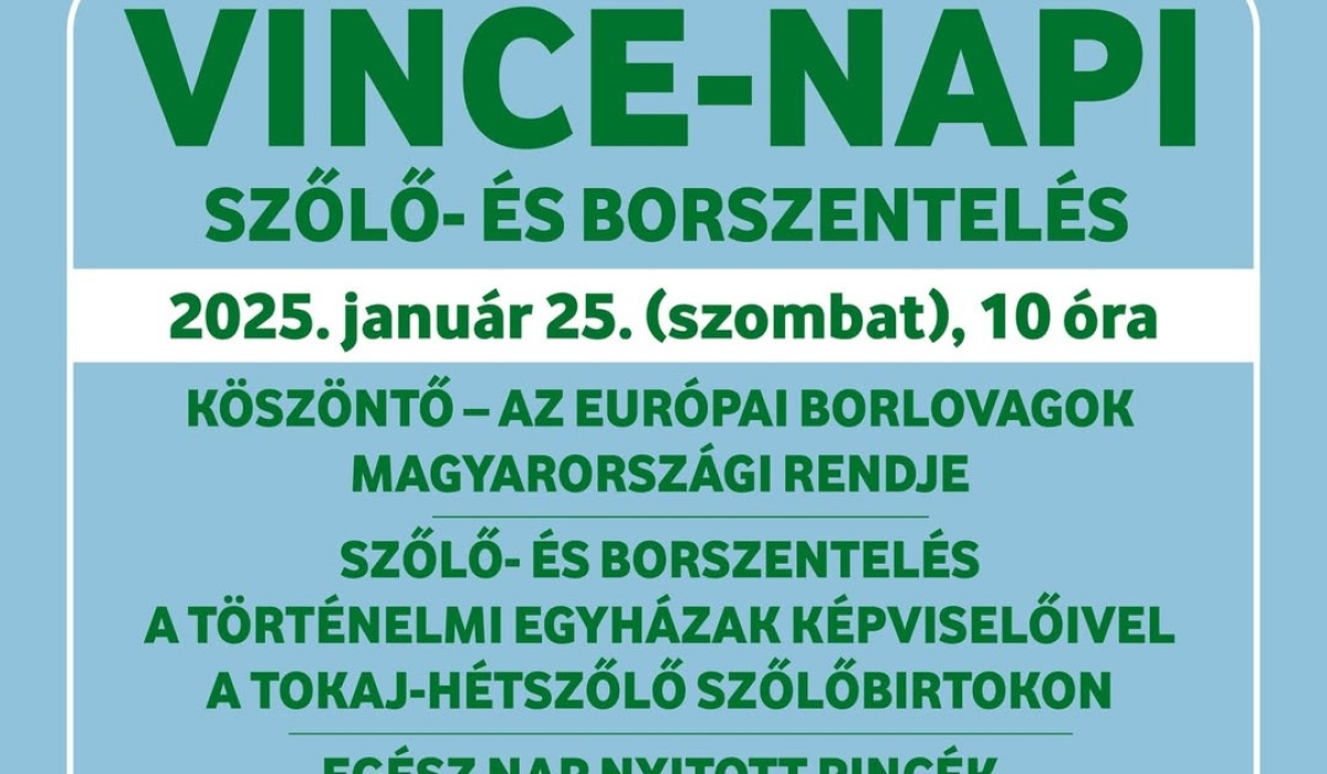 Vince-napi szőlő-és borszentelés