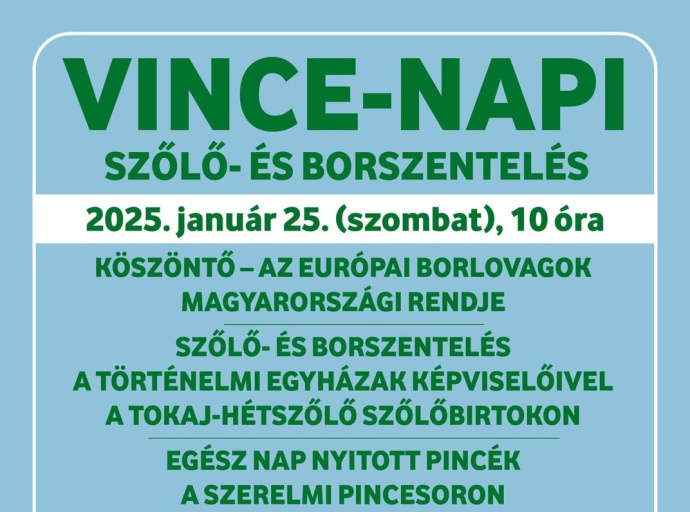 Vince-napi szőlő-és borszentelés
