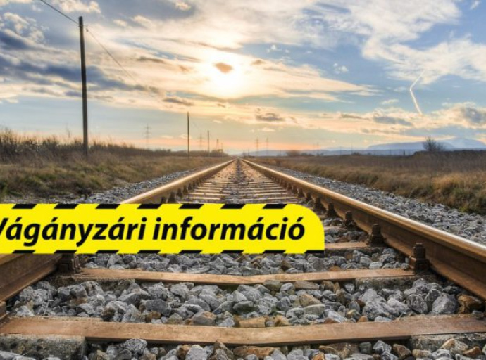Vágányzári hirdetmény