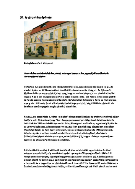 51. A városháza épülete 