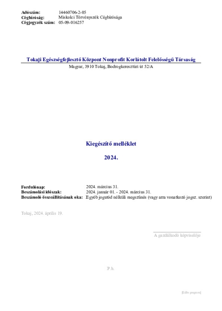 JKV. 2024.04.25. 4. melléklet TOKAJI_EGESZSEGFEJLESZTO_KOZPONT_N_KIEGESZITO_MELLEKLET_2024